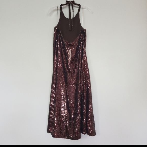 ZARA| SEQUIN HALTER DRESS - Picture 11 of 15